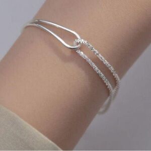 Licol Bracelet Italy .925 Silver Mixed Tubular + Chain Style Adjustable